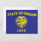 De vlag van Oregon, Verenigde Staten van Amerika Briefkaart (Voorkant / Achterkant)