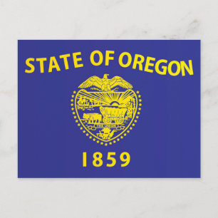 De vlag van Oregon, Verenigde Staten van Amerika Briefkaart