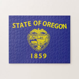 De vlag van Oregon, Verenigde Staten van Amerika Legpuzzel
