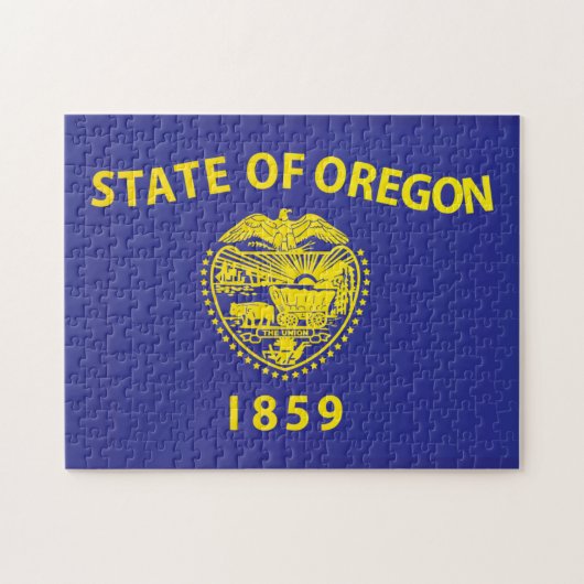 De vlag van Oregon, Verenigde Staten van Amerika Legpuzzel (Horizontaal)