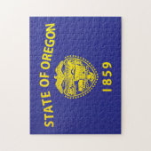 De vlag van Oregon, Verenigde Staten van Amerika Legpuzzel (Verticaal)