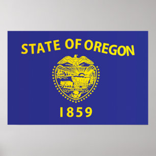 De vlag van Oregon, Verenigde Staten van Amerika Poster