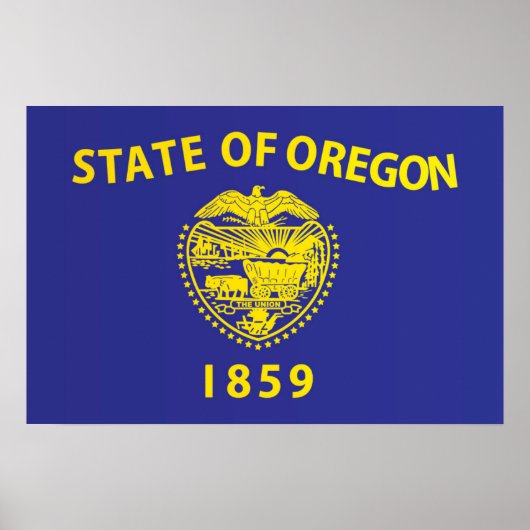 De vlag van Oregon, Verenigde Staten van Amerika Poster (Voorkant)