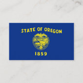De vlag van Oregon Visitekaartje (Voorkant)