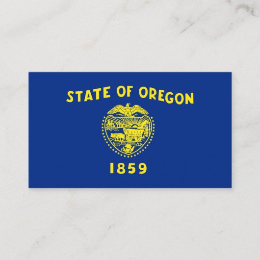 De vlag van Oregon Visitekaartje (Voorkant)