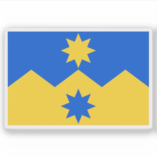 De vlag van Otago, Nieuw-Zeeland Sticker (Voorkant)