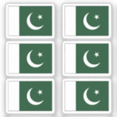 De vlag van Pakistan Collectie pack van 6 Sticker (Voorkant)