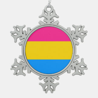 De vlag van Pansexual Tin Sneeuwvlok Ornament