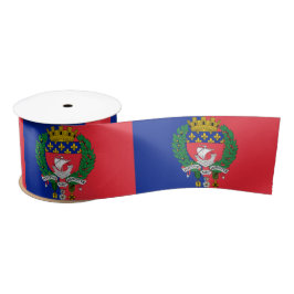 De vlag van Parijs (Frankrijk) Satin Ribbon Satijnen Lint