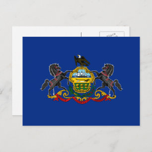 De vlag van Pennsylvania is de vlag van Pennsylvan Briefkaart
