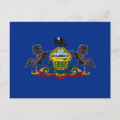 De vlag van Pennsylvania is de vlag van Pennsylvan Briefkaart (Voorkant)