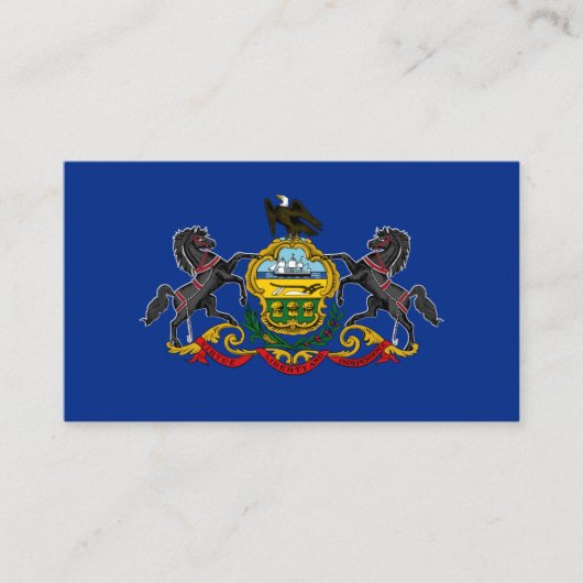 De vlag van Pennsylvania is de vlag van Pennsylvan Visitekaartje (Voorkant)