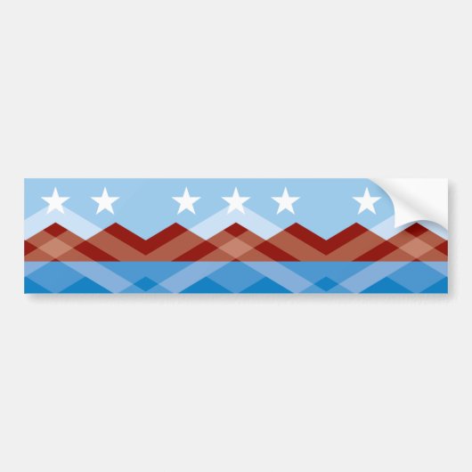 De vlag van Peoria (Arizona) Bumpersticker (Voorkant)