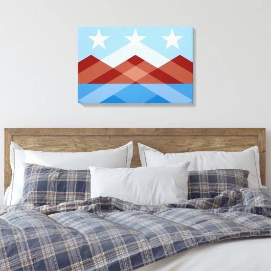 De vlag van Peoria (Arizona) Canvas Afdruk (Insitu (Slaapkamer))
