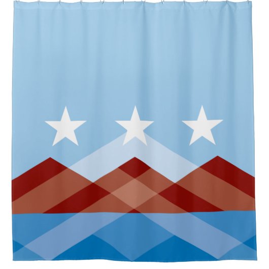 De vlag van Peoria (Arizona) Douchegordijn (Voorkant)