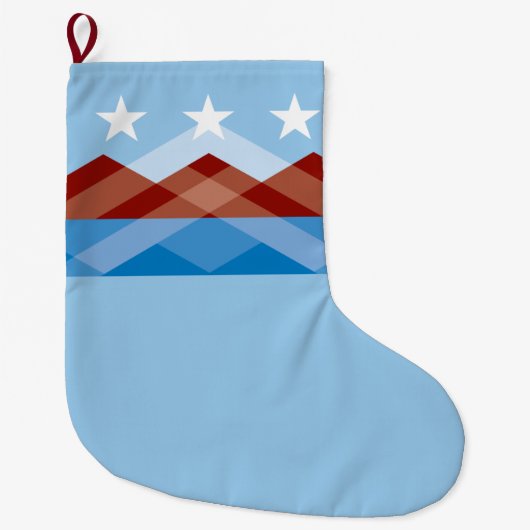 De vlag van Peoria (Arizona) Grote Kerstsok (Voorkant)