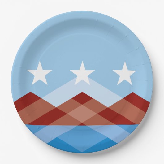 De vlag van Peoria (Arizona) Papieren Bordje (Voorkant)