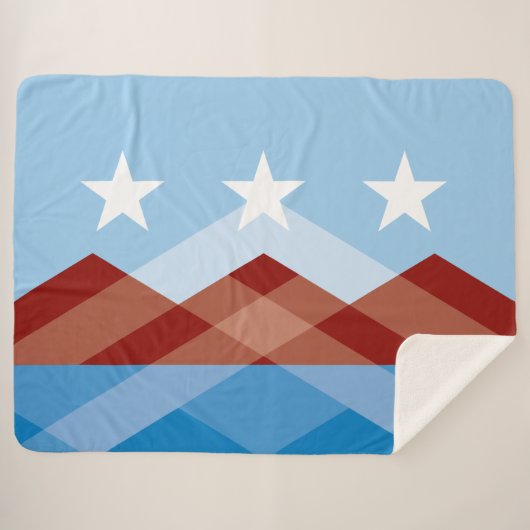 De vlag van Peoria (Arizona) Sherpa Deken (Voorkant (horizontaal))