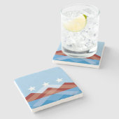 De vlag van Peoria (Arizona) Stenen Onderzetter (Zijkant)