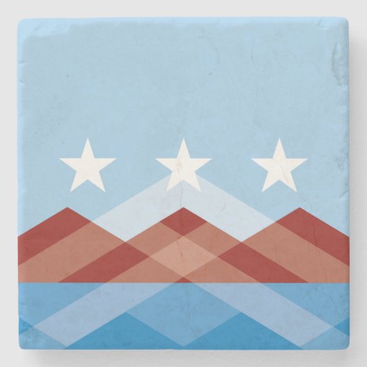 De vlag van Peoria (Arizona) Stenen Onderzetter (Voorkant)