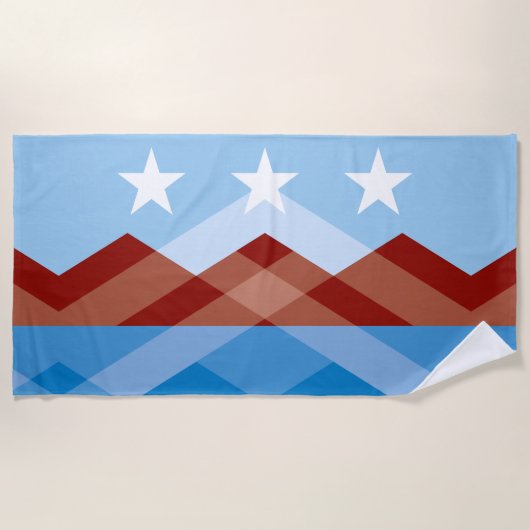 De vlag van Peoria (Arizona) Strandlaken (Voorkant)