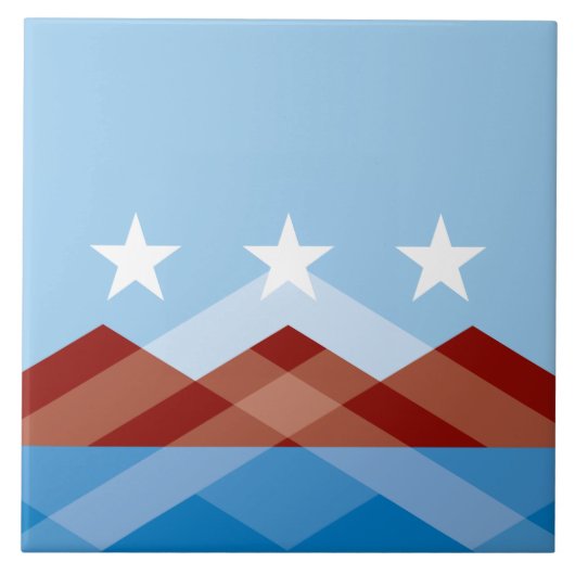 De vlag van Peoria (Arizona) Tegeltje (Voorkant)