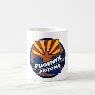 De vlag van Phoenix Arizona barst uit de mok