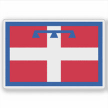 De vlag van Piemonte, Italië
