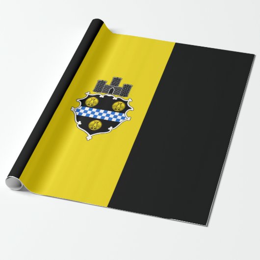 De vlag van Pittsburgh (Pennsylvania) Cadeaupapier (Uitgerold)