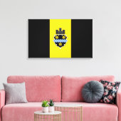 De vlag van Pittsburgh (Pennsylvania) Canvas Afdruk (Insitu (Woonkamer))