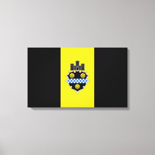 De vlag van Pittsburgh (Pennsylvania) Canvas Afdruk (Voorkant)