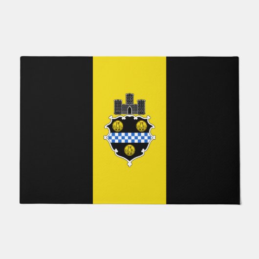 De vlag van Pittsburgh (Pennsylvania) Deurmat (Voorkant)