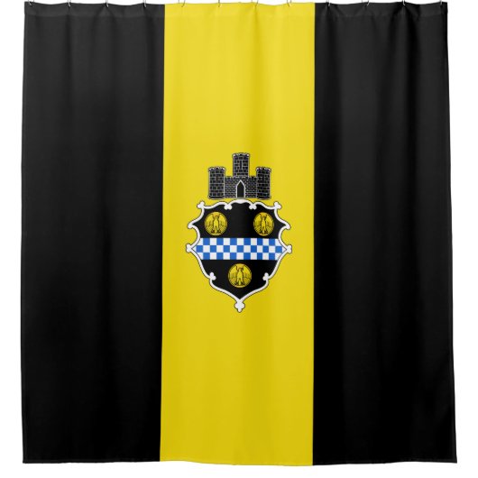 De vlag van Pittsburgh (Pennsylvania) Douchegordijn (Voorkant)