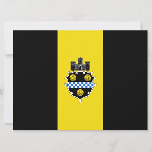 De vlag van Pittsburgh (Pennsylvania) Kaart (Voorkant)