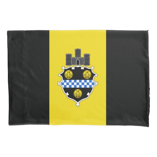 De vlag van Pittsburgh (Pennsylvania) Kussensloop (Voorkant-Links)