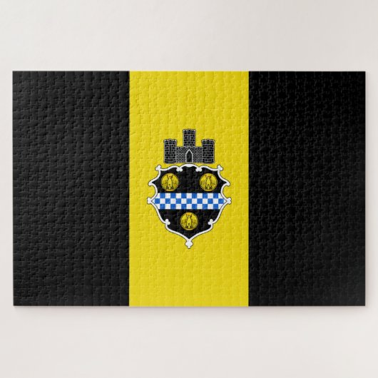 De vlag van Pittsburgh (Pennsylvania) Legpuzzel (Horizontaal)