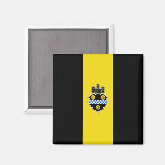 De vlag van Pittsburgh (Pennsylvania) Magneet (Voorkant / Achterkant)
