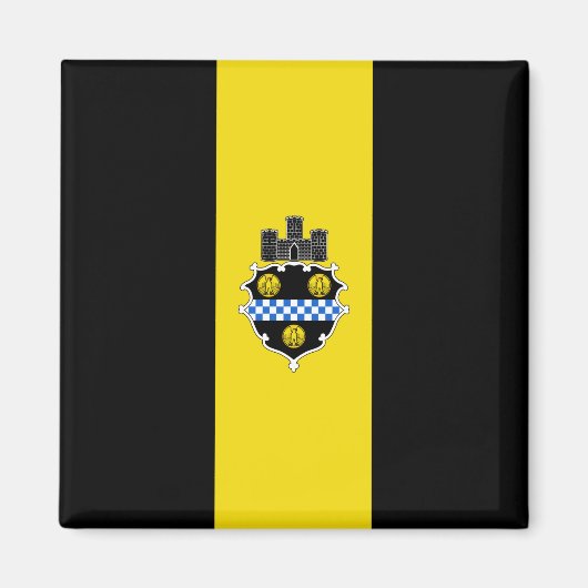 De vlag van Pittsburgh (Pennsylvania) Magneet (Voorkant)