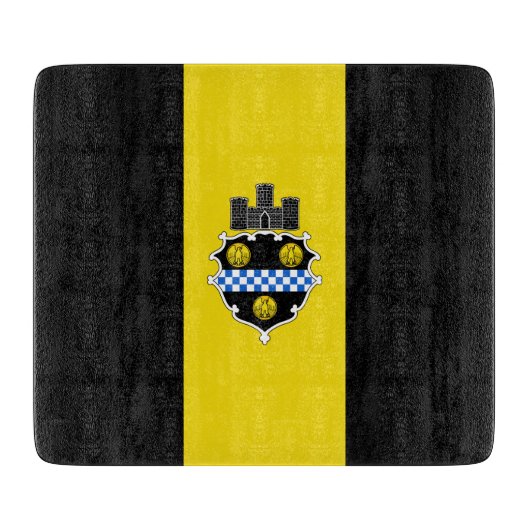 De vlag van Pittsburgh (Pennsylvania) Snijplank (Voorkant)