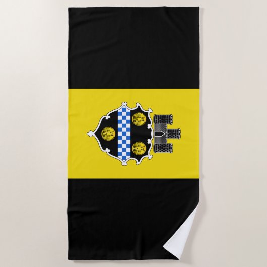 De vlag van Pittsburgh (Pennsylvania) Strandlaken (Voorkant)