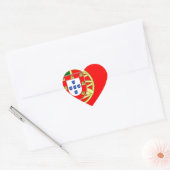 De vlag van Portugal (Bandeira de Portugal) Hart Sticker (Envelop)