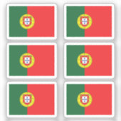 De vlag van Portugal Collectie pack van 6 Sticker (Voorkant)