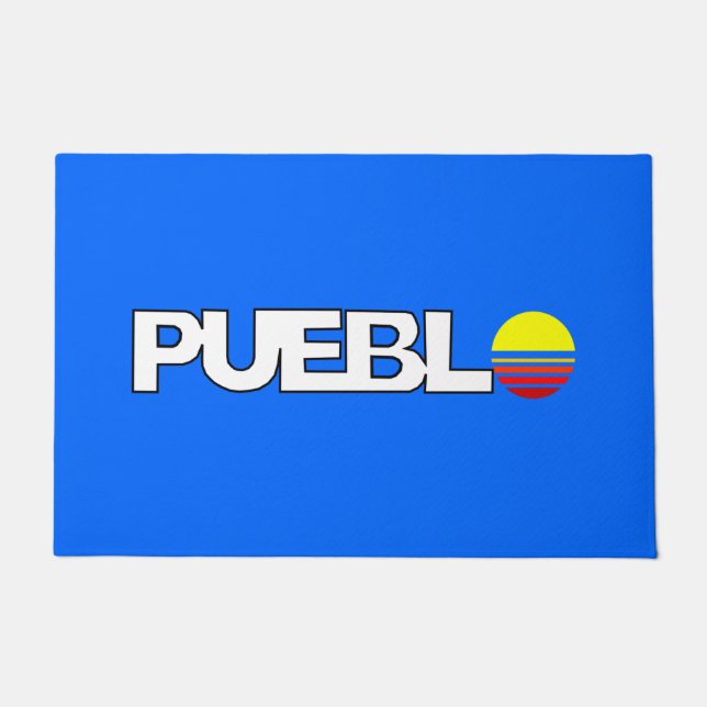 De vlag van Pueblo (Colorado) Deurmat (Voorkant)