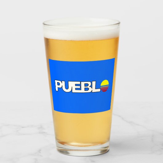 De vlag van Pueblo (Colorado) Glas (Voorkant gevuld)