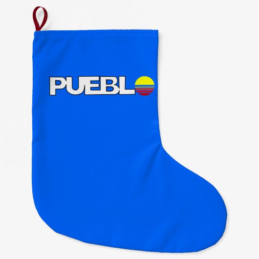 De vlag van Pueblo (Colorado) Grote Kerstsok (Voorkant)