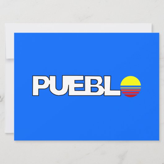 De vlag van Pueblo (Colorado) Kaart (Voorkant)