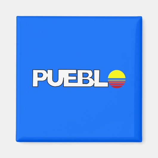 De vlag van Pueblo (Colorado) Magneet (Voorkant)