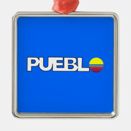 De vlag van Pueblo (Colorado) Metalen Ornament