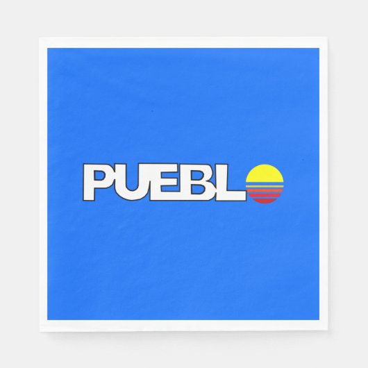 De vlag van Pueblo (Colorado) Servet (Voorkant)