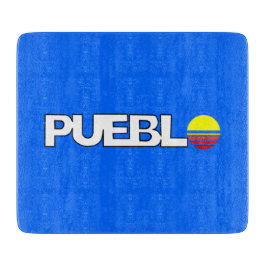 De vlag van Pueblo (Colorado) Snijplank